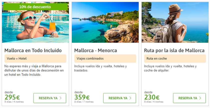 Ofertas de viajes de agencias de viajes