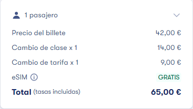 Reservar viajes baratos en tren